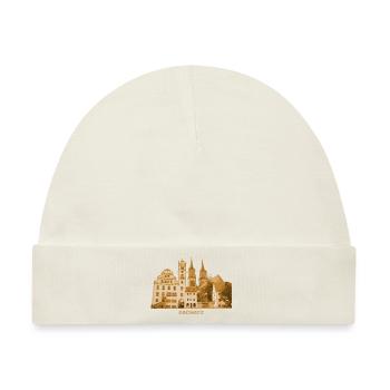 Oschatz Rathaus Kirche St. Aegidien Sachsen - Baby Premium Organic Mütze - Naturweiß - Vorne