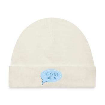 Sprich schlau mit mir - Baby Premium Organic Mütze - Naturweiß - Vorne