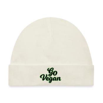 Vegan Veggie - Baby Premium Organic Mütze - Naturweiß - Vorne