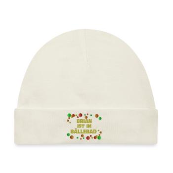 Geschenk für Brian - Baby Premium Organic Mütze - Naturweiß - Vorne