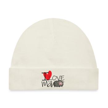I Love Mäh - Baby Premium Organic Mütze - Naturweiß - Vorne