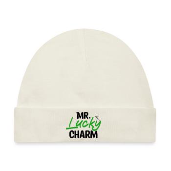 Mr. Lucky Charm - Baby Premium Organic Mütze - Naturweiß - Vorne