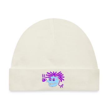 Leo der blaue Punk - Baby Premium Organic Mütze - Naturweiß - Vorne