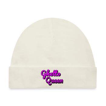 Ghetto Queen - Baby Premium Organic Mütze - Naturweiß - Vorne
