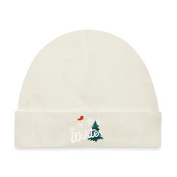 Winter - Baby Premium Organic Mütze - Naturweiß - Vorne