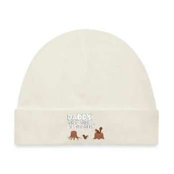 Eichhörnchen-Papa, wie waren die Wälder? - Baby Premium Organic Mütze - Naturweiß - Vorne
