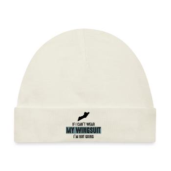 Wingsuit fliegen Base Jumping Fallschirmspringen Wingsuiting - Baby Premium Organic Mütze - Naturweiß - Vorne