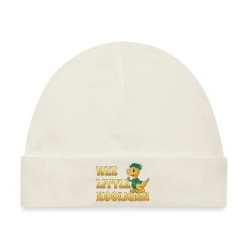Wee Lil Hooligan liebt Dinosaurier St. Patrick Day - Baby Premium Organic Mütze - Naturweiß - Vorne