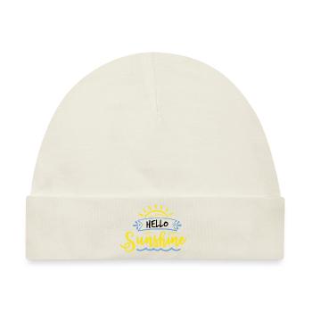 HALLO SONNENSCHEIN - Baby Premium Organic Mütze - Naturweiß - Vorne