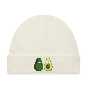 avocado,avocados,paar,pärchen - Baby Premium Organic Mütze - Naturweiß - Vorne