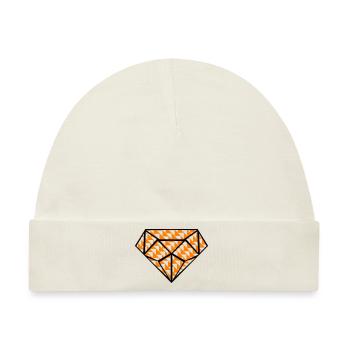 diamond design art 2 - Baby Premium Organic Mütze - Naturweiß - Vorne
