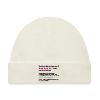 Dankeschön Danke Sagen an für Krankenschwester - Baby Premium Organic Mütze - Naturweiß - Vorne