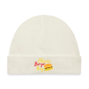 Cheeseburger Boy - Baby Premium Organic Mütze - Naturweiß - Vorne