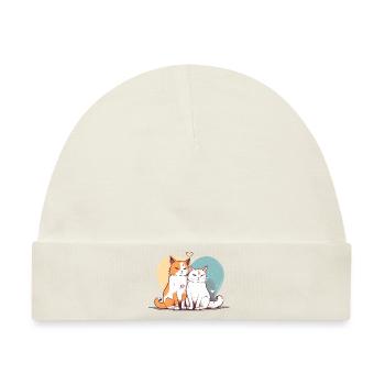 Katzenliebe - Baby Premium Organic Mütze - Naturweiß - Vorne