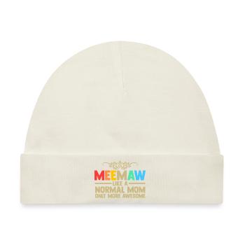 Omi Omi Familie Geschenk - Baby Premium Organic Mütze - Naturweiß - Vorne