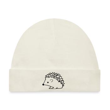 Igel Wald Stachelig Tier - Baby Premium Organic Mütze - Naturweiß - Vorne