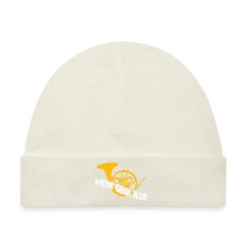Horn mein Instrument - Baby Premium Organic Mütze - Naturweiß - Vorne