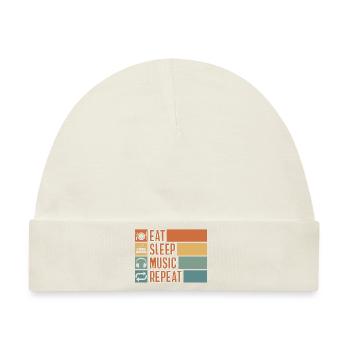 Dj Kopfhörer Lieder - Baby Premium Organic Mütze - Naturweiß - Vorne