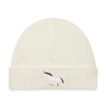 buntes Einhorn - Baby Premium Organic Mütze - Naturweiß - Vorne