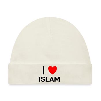 I love islam - Baby Premium Organic Mütze - Naturweiß - Vorne