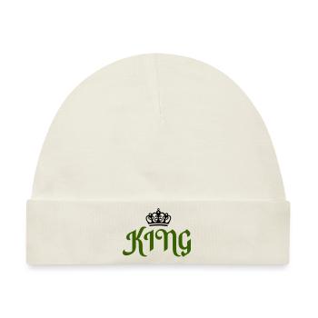 king - Baby Premium Organic Mütze - Naturweiß - Vorne
