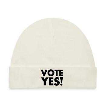 Vote yes - Baby Premium Organic Mütze - Naturweiß - Vorne