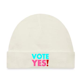 Vote yes - Baby Premium Organic Mütze - Naturweiß - Vorne