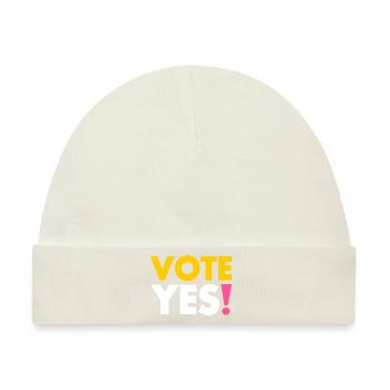 Vote yes - Baby Premium Organic Mütze - Naturweiß - Vorne