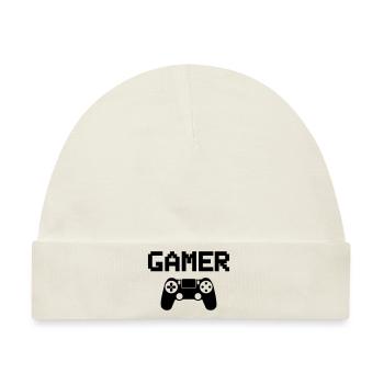 gamer - Baby Premium Organic Mütze - Naturweiß - Vorne