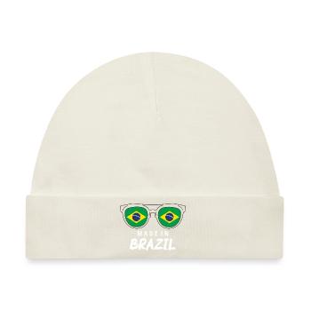 Brasilien Flagge Brasilianische Fahne Südamerika - Baby Premium Organic Mütze - Naturweiß - Vorne
