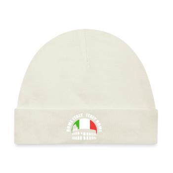Rome Italy Touristenführer - Baby Premium Organic Mütze - Naturweiß - Vorne