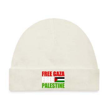 Free gaza free palestine - Baby Premium Organic Mütze - Naturweiß - Vorne