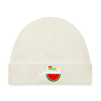 Free palestine فلسطين - Baby Premium Organic Mütze - Naturweiß - Vorne