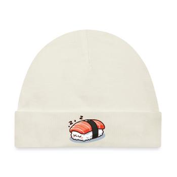 Schlafender Sushi - Baby Premium Organic Mütze - Naturweiß - Vorne