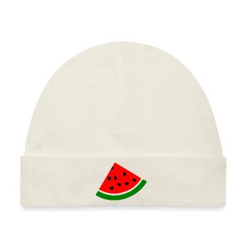 Wassermelone melone - Baby Premium Organic Mütze - Naturweiß - Vorne