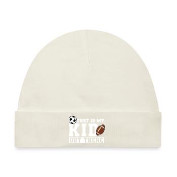 baller fussball baller Geschenk - Baby Premium Organic Mütze - Naturweiß - Vorne