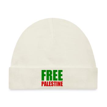 Free palestine - Baby Premium Organic Mütze - Naturweiß - Vorne