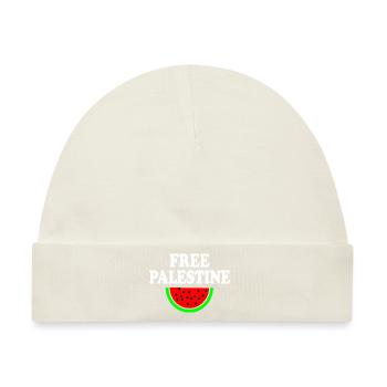Free palestine - Baby Premium Organic Mütze - Naturweiß - Vorne