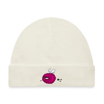 Grummelhummel lustiges Cartoon Hummel - Baby Premium Organic Mütze - Naturweiß - Vorne