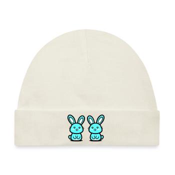 Ostern Symbol Hase - Baby Premium Organic Mütze - Naturweiß - Vorne