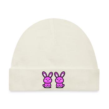 Osterhase Ostern - Baby Premium Organic Mütze - Naturweiß - Vorne