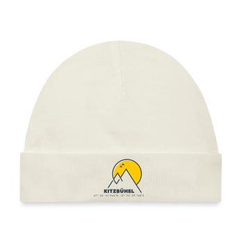 Minimalistisches Kitzbühel-Logo - Baby Premium Organic Mütze - Naturweiß - Vorne