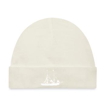 Segelschiff - Baby Premium Organic Mütze - Naturweiß - Vorne