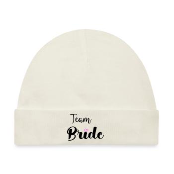 team bride - Baby Premium Organic Mütze - Naturweiß - Vorne