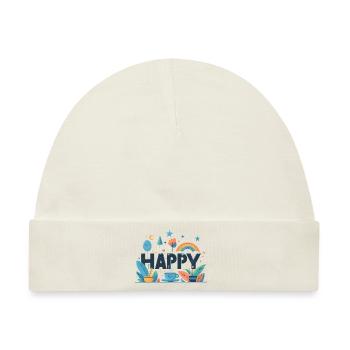 Happy - Baby Premium Organic Mütze - Naturweiß - Vorne