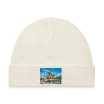 Berliner Dom - Baby Premium Organic Mütze - Naturweiß - Vorne