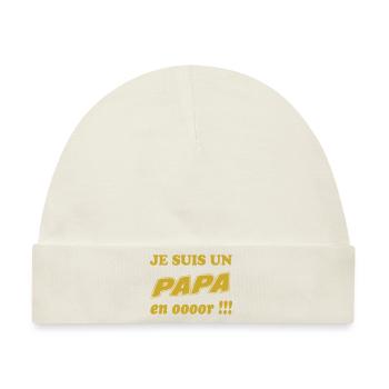 Ein Papa in ooooor - Baby Premium Organic Mütze - Naturweiß - Vorne