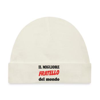 Il migliore FRATELLO del mondo - Baby Premium Organic Mütze - Naturweiß - Vorne