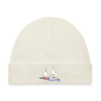 Segelboote - Baby Premium Organic Mütze - Naturweiß - Vorne