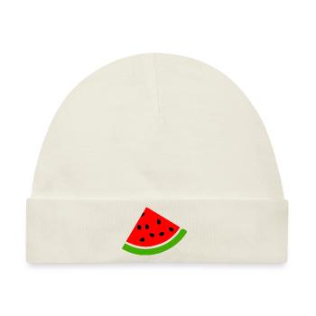 Wassermelone Melone - Baby Premium Organic Mütze - Naturweiß - Vorne